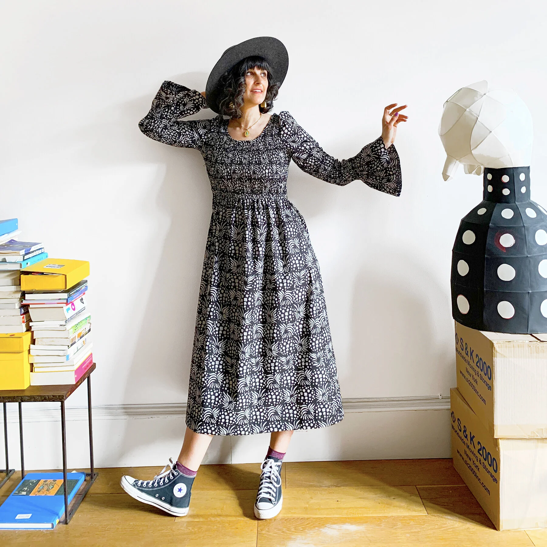サラマリカ ワンピース Tile Pattern Shirring Dress SHIRRED DRESS SUCCESS - Vintage Butterick 6355, an Interesting